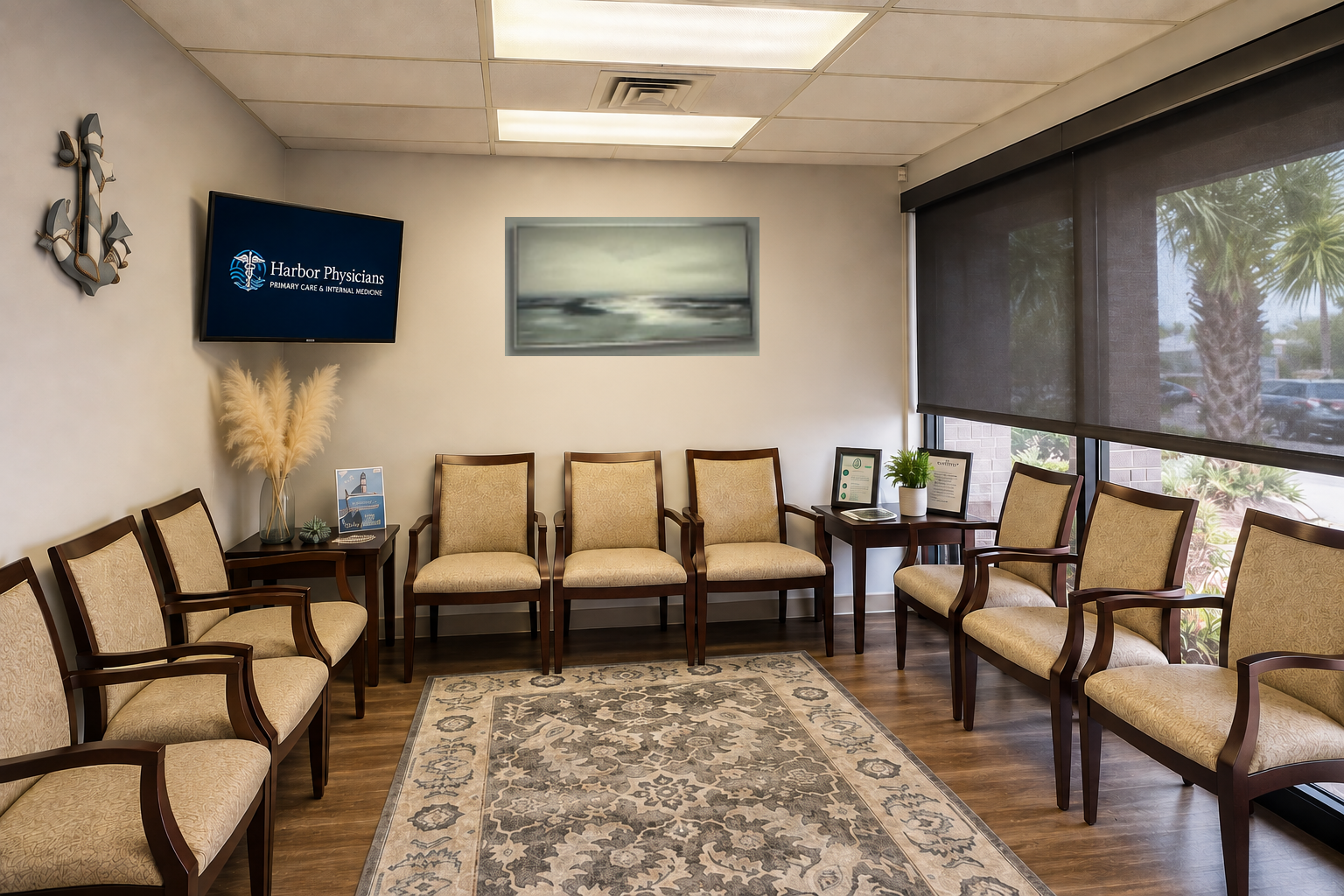 Waiting room at Harbor Physicians in Orange Park, Florida